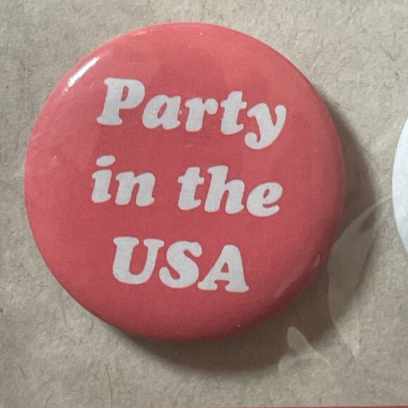 Junk Food Button Set 6pk Party Spirit Good Times Nice Day NWT - Picture 5 of 9